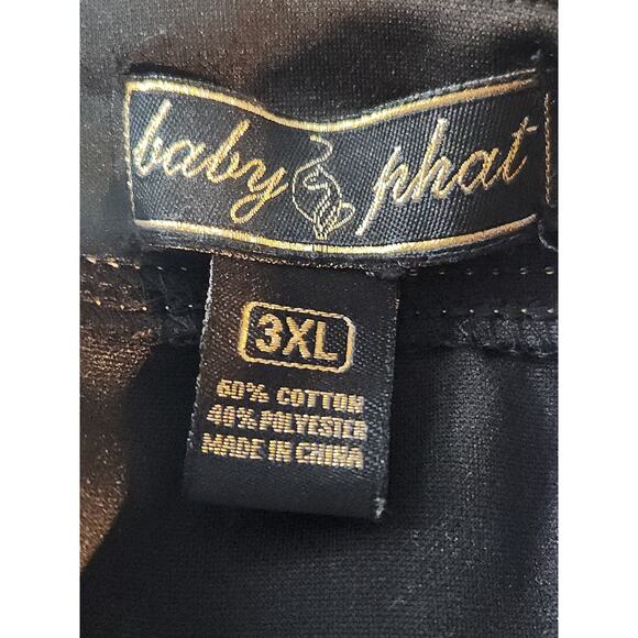 Baby Phat Jersey Women's 3XL Gold/Black Checkered Button Down Short Sleeve Y2K - Picture 6 of 7